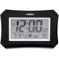 Lorell Lorell Wall LCD Lunar Alarm Clock 10-1/4" Wx 7" H x 1-1/2"D Silver/Black 60998